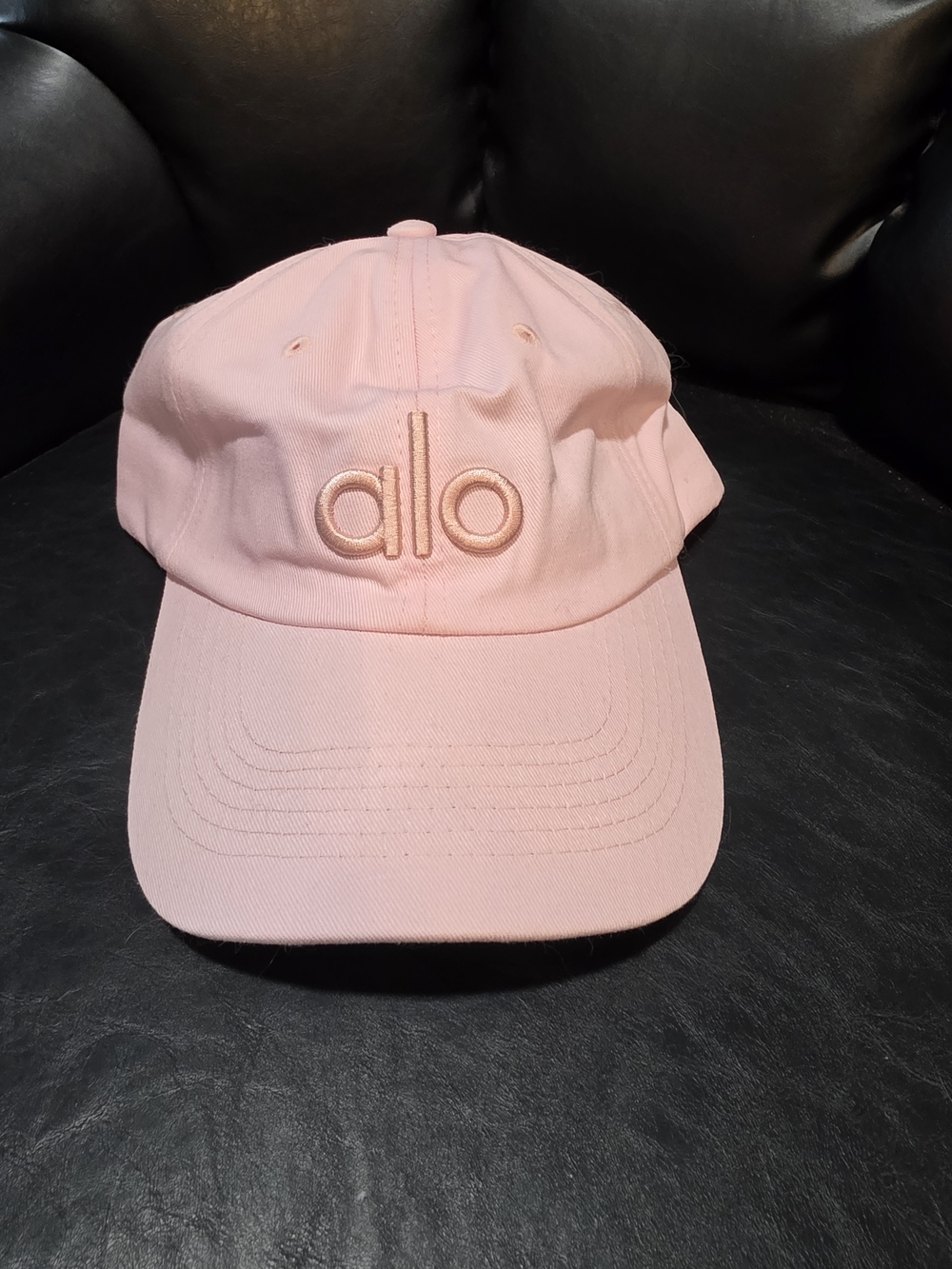 ALO Yoga Pink Embroidered Logo Baseball Cap